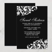 Zwarte en witte zwijn Vlaamse zoete 16 verjaardag Kaart (Voorkant / Achterkant)