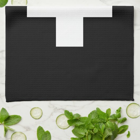 Zwarte en Witte Zwitserse keukenhanddoeken (Gevouwen)