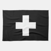 Zwarte en Witte Zwitserse keukenhanddoeken (Horizontaal)