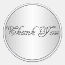 Zwarte en Zilver Dank u Sticker