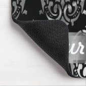 Zwarte en zilverdamper muismat (Hoek)