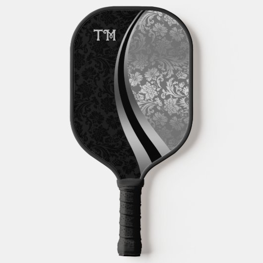 Zwarte en zilverdampkappelpeddel pickleball paddle (Achterkant)