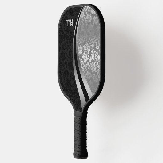 Zwarte en zilverdampkappelpeddel pickleball paddle (Links)