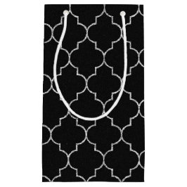 Zwarte en zilveren cadeautas