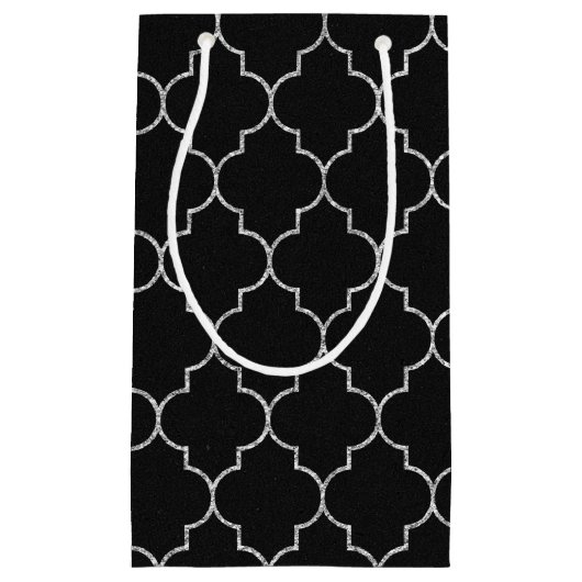 Zwarte en zilveren cadeautas (Voorkant)