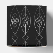 Zwarte en zilveren deco-kubus bedankdoosjes (Bovenkant)