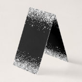 Zwarte en zilveren glinsterende ketting displaykaa kaart (Achterkant)