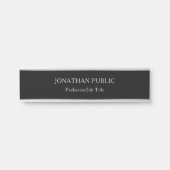 Zwarte en zilveren professionele Sjabloon Glamoure Deurbordje (Voorkant)