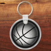 Zwarte en zilverkleurige Basketball-Sleutelhangers Sleutelhanger (Achterkant)