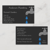 Zwarte en zilverleidingen en -buizen visitekaartje (Voorkant / Achterkant)