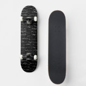Zwarte en zilversteen skateboard (Voorkant)