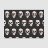 Zwarte enge schedel patroon Halloween Tissuepapier (Voorkant)