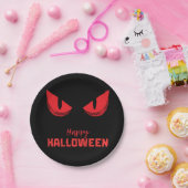 Zwarte enge starende rode ogen papier Bord (Feest)