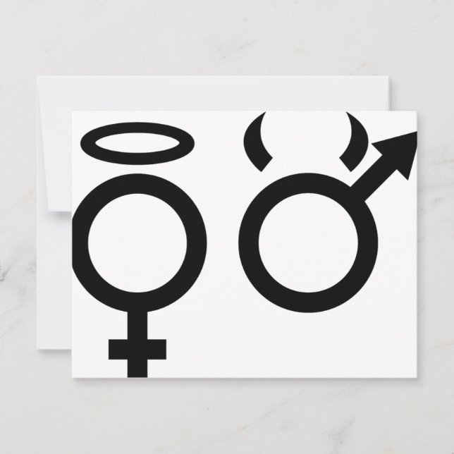 zwarte engel en duivelpictogram (Voorkant)