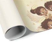 Zwarte Engel Kerst Chorussen Inpakpapier 2 (Rol Hoek)