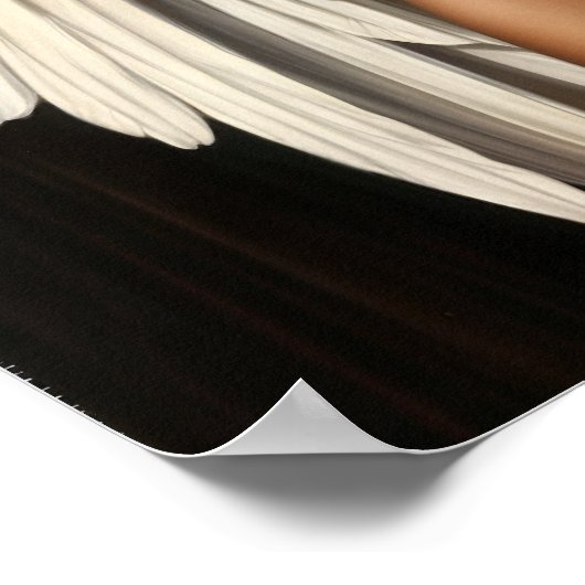 Zwarte engel met donkere huidkunst poster (Hoek)