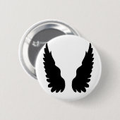 zwarte engel ronde button 5,7 cm (Voorkant /achterkant)