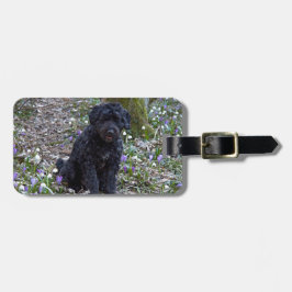 Zwarte Engelse Springer Spaniel Bagagelabel