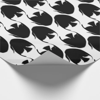 Zwarte Engelvis Cadeaupapier