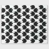 Zwarte Engelvis Cadeaupapier (Vlak)