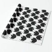 Zwarte Engelvis Cadeaupapier (Uitgerold)