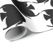 Zwarte Engelvis Cadeaupapier (Rol Hoek)