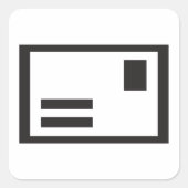 Zwarte envelop Stickers (Voorkant)