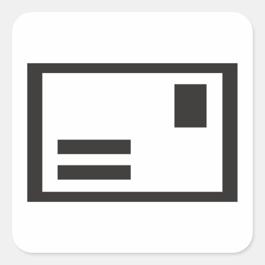 Zwarte envelop Stickers (Voorkant)