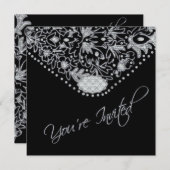 Zwarte envelop - Uitnodiging - Uw keuze (Voorkant / Achterkant)