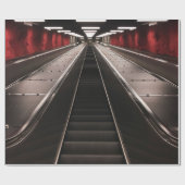 ZWARTE ESCALATOR ZONDER MENSEN CADEAUPAPIER (Vlak)