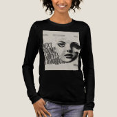 Zwarte esthetische grafische T-shirt (Voorkant)