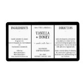 Zwarte etherische olie Cosmetische fles wikkel ron Etiket (Voorkant)