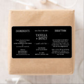 Zwarte Etherische Olie Cosmetische Fles Wrap Etiket (Insitu)