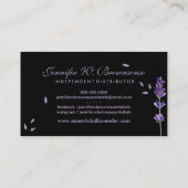 Zwarte etherische oliën Lavendel Visitekaartje (Achterkant)