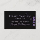 Zwarte etherische oliën Lavendel Visitekaartje (Voorkant)