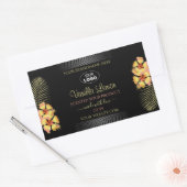 Zwarte Etiket Geel Hawaï Flowers Voeg Logo toe (Envelop)