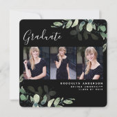 Zwarte Eucalyptus 3 Aankondiging Afstuderen foto's (Voorkant)