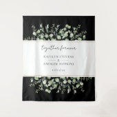 Zwarte Eucalyptus Huwelijk Samen Voor Altijd  Wandkleed (Voorkant)