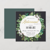 ZWARTE EUCALYPTUSLOOF AQUITINTREKTEKENING PENSIOEN KAART (Voorkant / Achterkant)