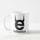 Zwarte Evil “e” – Klassieke koffiemok (Links)