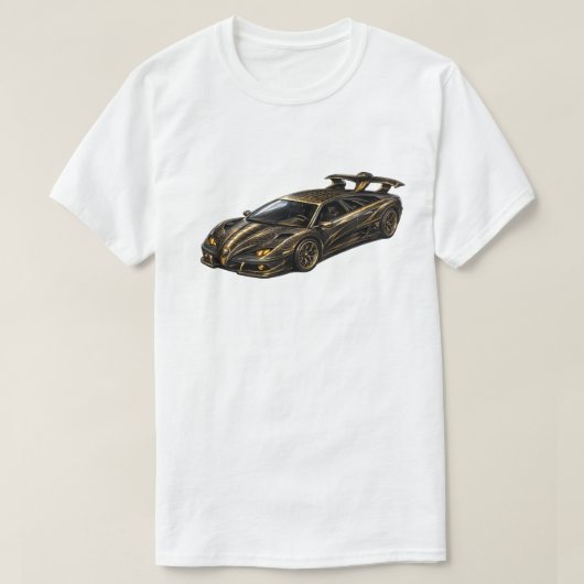 Zwarte Exotische Hypercar — BV-LCB T-shirt (Design voorkant)