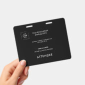Zwarte Exposant Evenemententoegang Identiteit Desi Badge (Handheld)