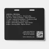Zwarte Exposant Evenemententoegang Identiteit Desi Badge (Achterkant)