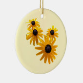 Zwarte Eyed Susans Hart Keramisch Ornament (Rechts)