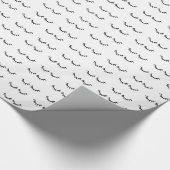 Zwarte Eyelashes Cadeaupapier (Hoek)