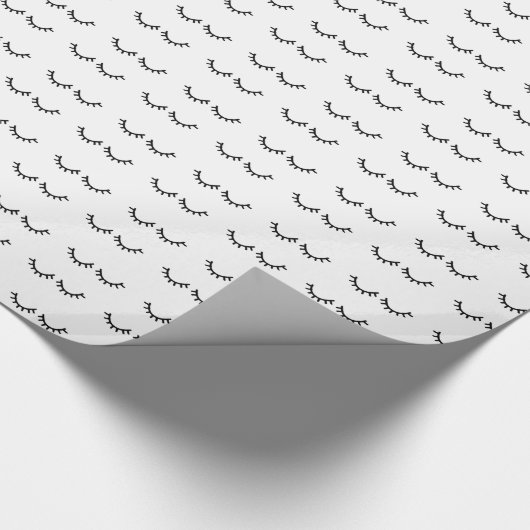 Zwarte Eyelashes Cadeaupapier (Hoek)