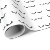Zwarte Eyelashes Cadeaupapier (Rol Hoek)