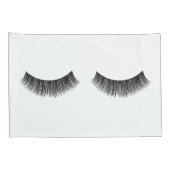Zwarte Eyelashes op wit Kussensloop (Achterkant-Rechts)