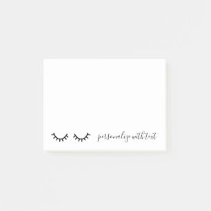 Zwarte Eyelashes Post-it® Notes