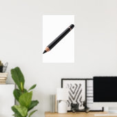 Zwarte eyeliner potlood make-upillustratie poster (Thuiskantoor)